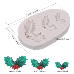 MOLDE HOJA NAVIDAD